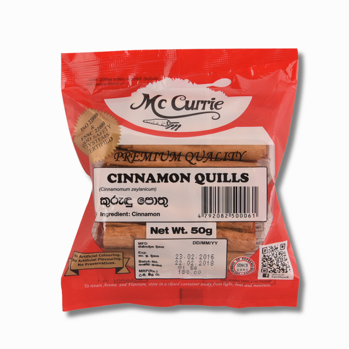 Mccurrie Cinnamon Quills 50g