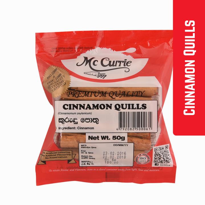 Mccurrie Cinnamon Quills 50g